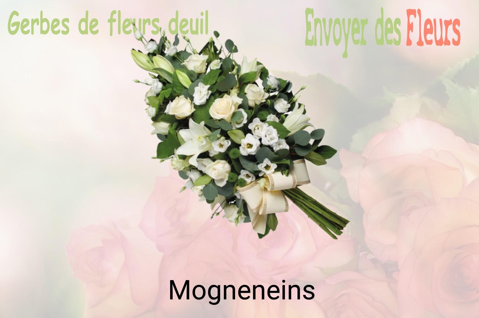 Gerbe de fleurs de deuil livrée à Mogneneins